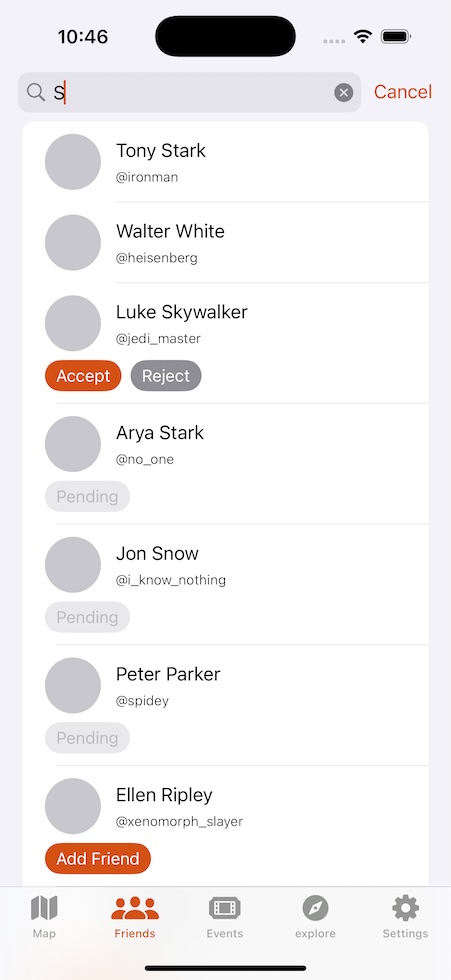 Searching Users & Adding Friends in Flare